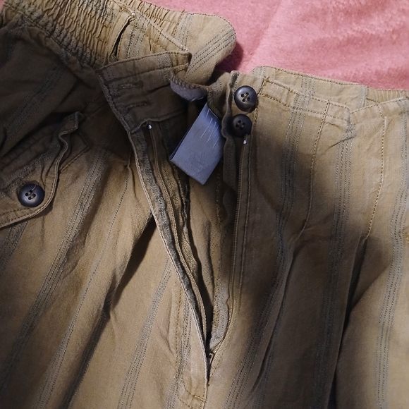 IVY Like New Womens Olive Striped  Pants - Picture 4 of 9